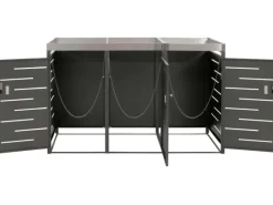 Mülltonnenbox 3er 125x198x84cm 80-240 Liter*PROREGAL Discount