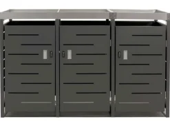 Mülltonnenbox 3er 125x198x84cm 80-240 Liter*PROREGAL Discount