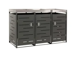 Mülltonnenbox 3er 125x198x84cm 80-240 Liter*PROREGAL Discount