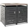 PROREGAL Weitere Ordnungssysteme Für Den Garten|Mülltonnenbox 2er 125x134x84cm 80-240 Liter