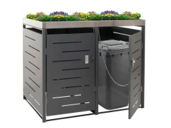 PROREGAL Weitere Ordnungssysteme Für Den Garten|Mülltonnenbox 2er 125x134x84cm 80-240 Liter