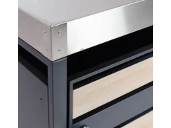 PROREGAL Weitere Ordnungssysteme Für Den Garten|Mülltonnenbox 1er Mit Pflanzkasten 125x68x80cm Anthrazit Buche-Holzoptik Erweiterbar