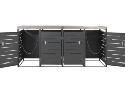 Mülltonnenbox 4er 125x264x84cm 80-240 Liter*PROREGAL Sale