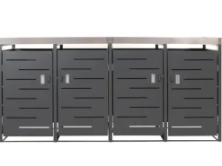 Mülltonnenbox 4er 125x264x84cm 80-240 Liter*PROREGAL Sale