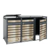 Mülltonnenbox 3er 117x200x80cm Anthrazit Gold Schlitzoptik*PROREGAL Best