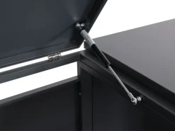 Mülltonnenbox 2er 117x132x80cm Anthrazit Buche-Holzoptik*PROREGAL Sale