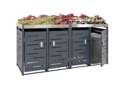 Mülltonnenbox 4er 110x230x62cm 80-240 Liter*PROREGAL Sale