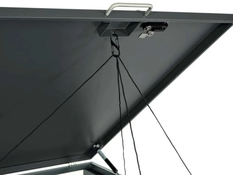 PROREGAL Weitere Ordnungssysteme Für Den Garten|Mülltonnenbox 1er XL 117x73x98cm Metall 36kg Anthrazit Kirsche-Holzoptik Dunkelbraun