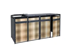 Mülltonnenbox 4er 117x264x80cm Anthrazit*PROREGAL