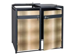 PROREGAL Weitere Ordnungssysteme Für Den Garten|Mülltonnenbox 2er 117x132x80cm Anthrazit