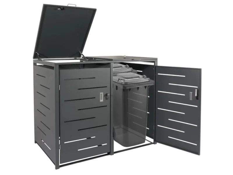 Mülltonnenbox XL 2er 116x141x98cm Erweiterbar*PROREGAL Discount