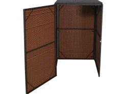 PROREGAL Weitere Ordnungssysteme Für Den Garten|Mülltonnenverkleidung HxBxT 110x65x66 cm Poly-Rattan 120L Mülltonnenbox Mülltonnenabdeckung