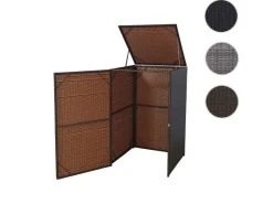 PROREGAL Weitere Ordnungssysteme Für Den Garten|Mülltonnenverkleidung HxBxT 110x65x66 cm Poly-Rattan 120L Mülltonnenbox Mülltonnenabdeckung
