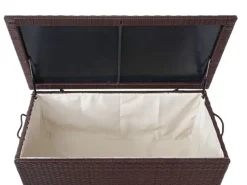 Poly-Rattan Kissenbox HxBxT 51x100x50cm Premium 170L Gartentruhe Auflagenbox Truhe*PROREGAL New