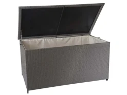 Poly-Rattan Kissenbox HxBxT 80x160x94cm Premium 320L Gartentruhe Auflagenbox Truhe*PROREGAL Clearance