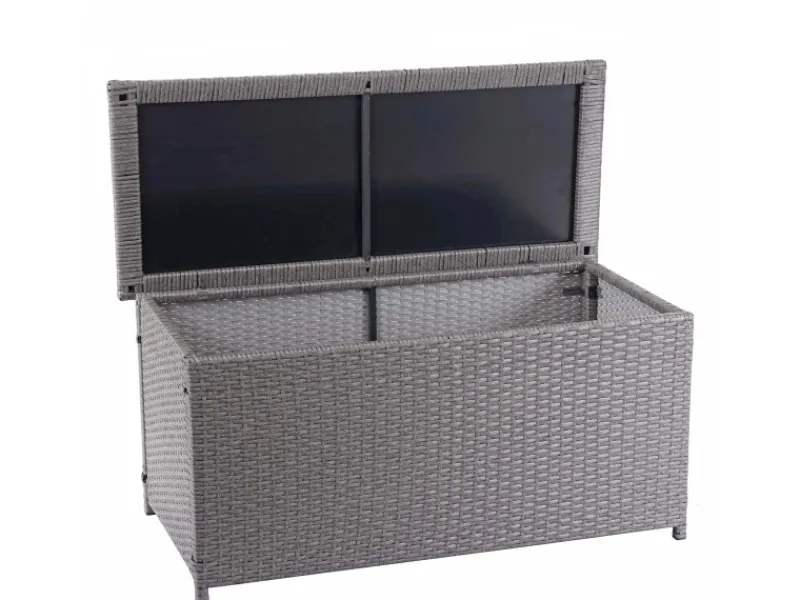 PROREGAL Auflagenboxen|Poly-Rattan Kissenbox HxBxT 63x135x52cm Basic 320L Gartentruhe Auflagenbox Truhe