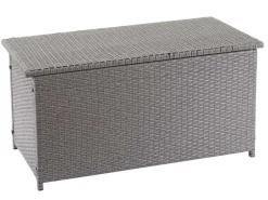 PROREGAL Auflagenboxen|Poly-Rattan Kissenbox HxBxT 63x135x52cm Basic 320L Gartentruhe Auflagenbox Truhe