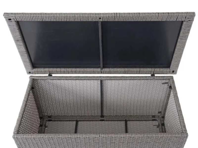 PROREGAL Auflagenboxen|Poly-Rattan Kissenbox HxBxT 63x135x52cm Basic 320L Gartentruhe Auflagenbox Truhe