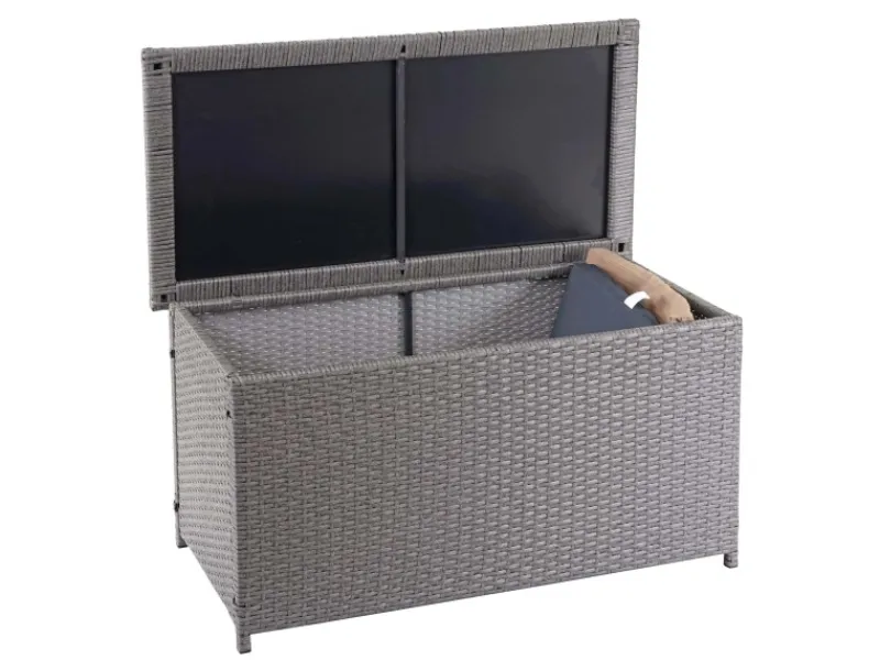 PROREGAL Auflagenboxen|Poly-Rattan Kissenbox HxBxT 51x115x59cm Basic 250L Gartentruhe Auflagenbox Truhe