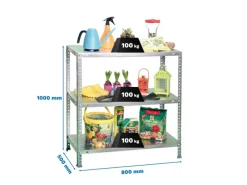 Schraubregal Panda Small HxBxT 100 x 80 x 50 cm Fachlast 100 kg Verzinkt*PROREGAL Online