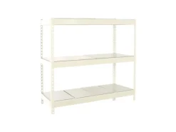 PROREGAL Sportgeräte|Schwerlastregal Mid Metal Yeti Three HxBxT 150 x 120 x 45 cm Fachlast 400 kg Weiß