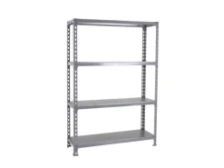 PROREGAL Sportgeräte|Schwerlastregal Mid Metal Shark HxBxT 150 x 110 x 40 cm Fachlast 200 kg Grau