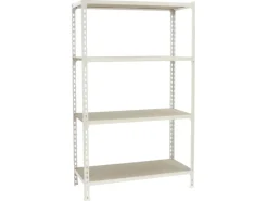 PROREGAL Sportgeräte|Schwerlastregal Mid Muli HxBxT 150 x 80 x 40 cm 4 Fachböden Fachlast 150 kg Weiß