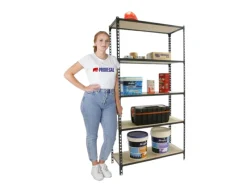 Schwerlastregal Muli HxBxT 180 x 80 x 30 cm 5 Fachböden Fachlast 150 kg Anthrazit*PROREGAL