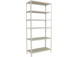 Schwerlastregal Giant Muli HxBxT 250 x 90 x 40 cm 6 Fachböden Fachlast 150 kg Weiß*PROREGAL Outlet