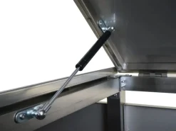 XL 2er/4er Mülltonnenverkleidung HxBxT 117x144x102 cm Mülltonnenbox Mülltonnenabdeckung WPC Edelstahl 88kg*PROREGAL Outlet