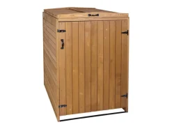 XL 1er-/2er-Mülltonnenverkleidung HxBxT 126x79,5x98 cm Mülltonnenbox Mülltonnenabdeckung Holz*PROREGAL Sale