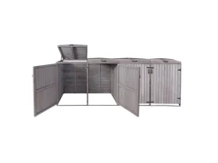 PROREGAL Weitere Ordnungssysteme Für Den Garten|XL 4er-/8er-Mülltonnenverkleidung HxBxT 126x316x98 cm Mülltonnenbox Mülltonnenabdeckung Holz