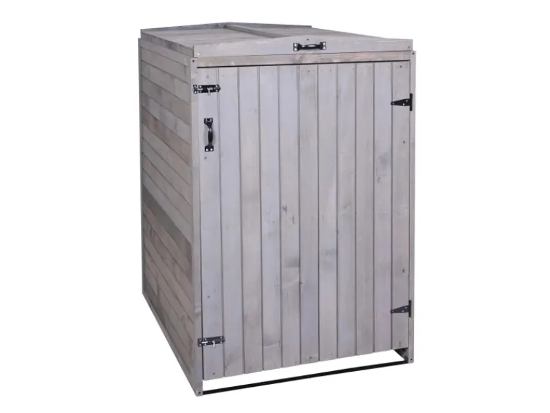 PROREGAL Weitere Ordnungssysteme Für Den Garten|XL 1er-/2er-Mülltonnenverkleidung HxBxT 126x79,5x98 cm Mülltonnenbox Mülltonnenabdeckung Holz