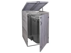 PROREGAL Weitere Ordnungssysteme Für Den Garten|XL 1er-/2er-Mülltonnenverkleidung HxBxT 126x79,5x98 cm Mülltonnenbox Mülltonnenabdeckung Holz