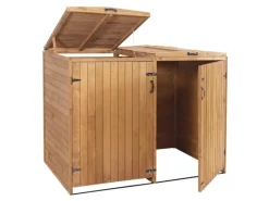 PROREGAL Weitere Ordnungssysteme Für Den Garten|XL 2er-/4er-Mülltonnenverkleidung HxBxT 126x158x98 cm Mülltonnenbox Mülltonnenabdeckung Holz