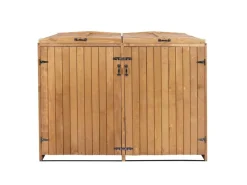 PROREGAL Weitere Ordnungssysteme Für Den Garten|XL 2er-/4er-Mülltonnenverkleidung HxBxT 126x158x98 cm Mülltonnenbox Mülltonnenabdeckung Holz