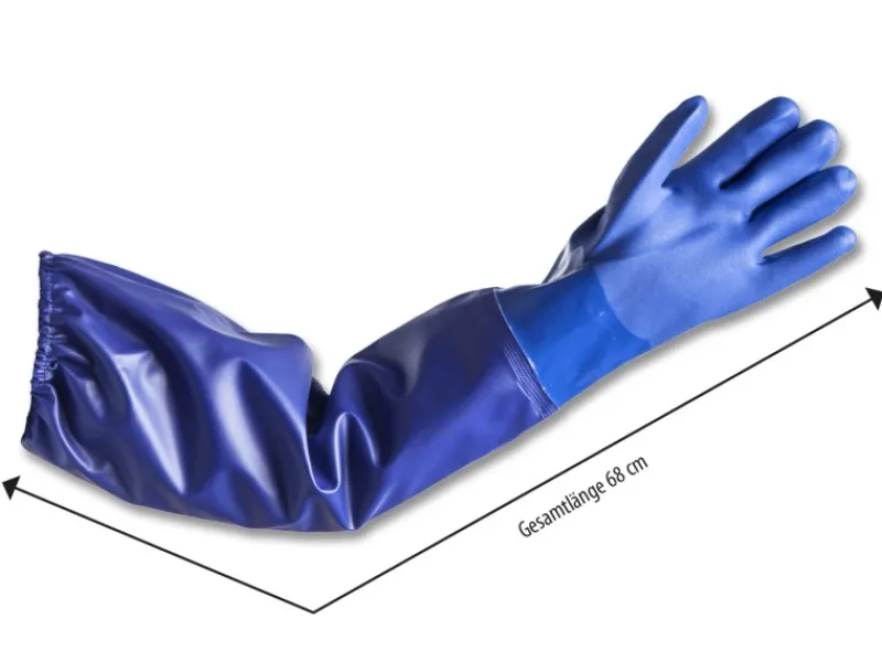 PVC-Schutzhandschuhe 68 cm lang Größe 7,5*Heissner Discount