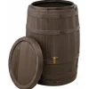 Regenfass Vino 250 l Dunkelbraun Holzoptik*4rain New