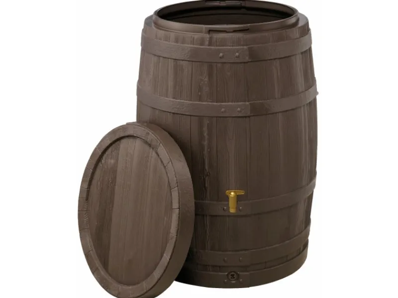 Regenfass Vino 250 l Dunkelbraun Holzoptik*4rain New