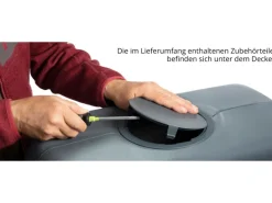 4rain Regenwasser-Nutzung|Regenwassertank Slim 650 l Graphit Grey inkl. Auslaufhahn Aqua-Quick