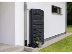 4rain Regenwasser-Nutzung|Wandtank Extra Slim Stone Decor 400 l