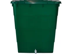 Regentonne Eckig 300 l mit Deckel und Hahn 95 cm x 78 cm x 58 cm*