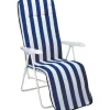 Best Freizeitmöbel Sonnenliegen|Relax-Liegestuhl Chiemsee Blau-Weiß