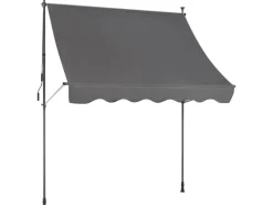 Renville Fallarmmarkise 2x1,5m Anthrazit mit LED-Beleuchtung* Sale