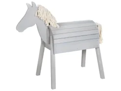 Gartenspielgeräte|roba Spiel- & Voltigierpferd Sheddie in Grauem Massivholz mit Rückenhöhe 70 cm