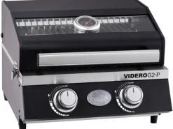 Gasgrill BBQ-Portable Videro G2-P 50 mbar Schwarz*Rösle Best