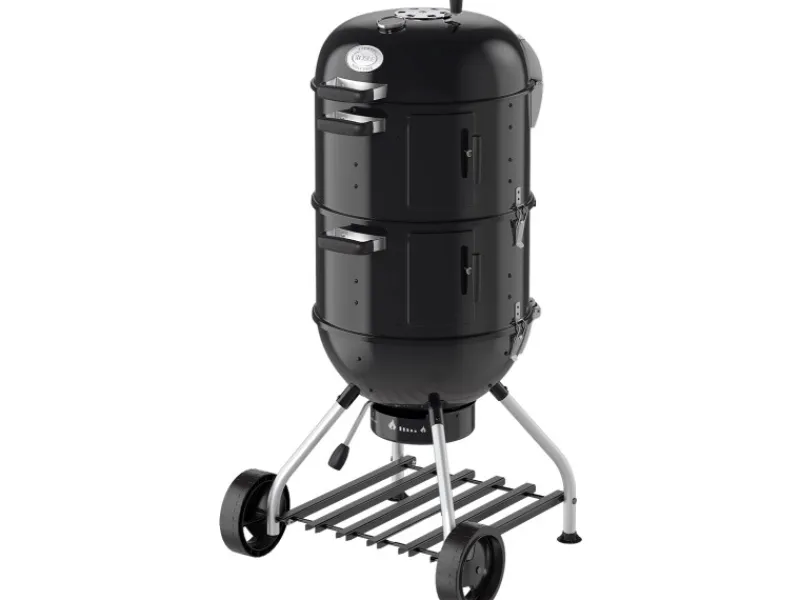 Holzkohlegrill Smoker No.1 F50-S Schwarz 2 x Ø 50 cm*Rösle Discount