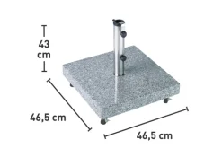 Sonnenschirme|Schirmständer Denia Grau 38,5 kg