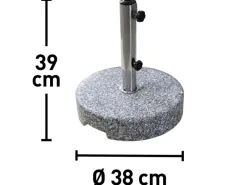 Sonnenschirme|Balkonmöbel|Schirmständer Hostena Granit Grau