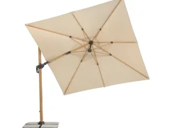 Schneider Ampelschirm 300 cm x 300 cm Natur mit Kurbelmechanik*Schneider Schirme Outlet